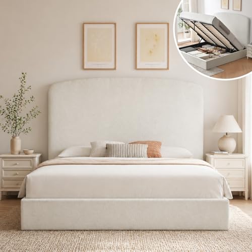 VELOCAVA King Size Lift Up Storage Bed Frame with...