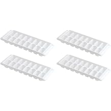 Kitch Ice Tray Easy Release White Ice Cube Trays, 16 Cube Pack of 4 2867-WHT-2