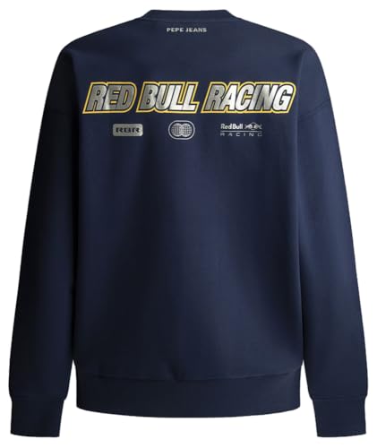 Red Bull Racing X Pepe Jeans Outline Graphic Crew Sudadera para Hombre, Azul (Eton Blue), M, Azul (Eton Blue), M