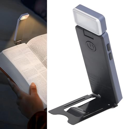 Luz de Lectura, Luz de Libro para Leer en la Cama, Luz de Libro Recargable, Lámpara de Marcapáginas LED con Clip, con 3 Colores, Atenuación Continua, para Niños Amantes de los