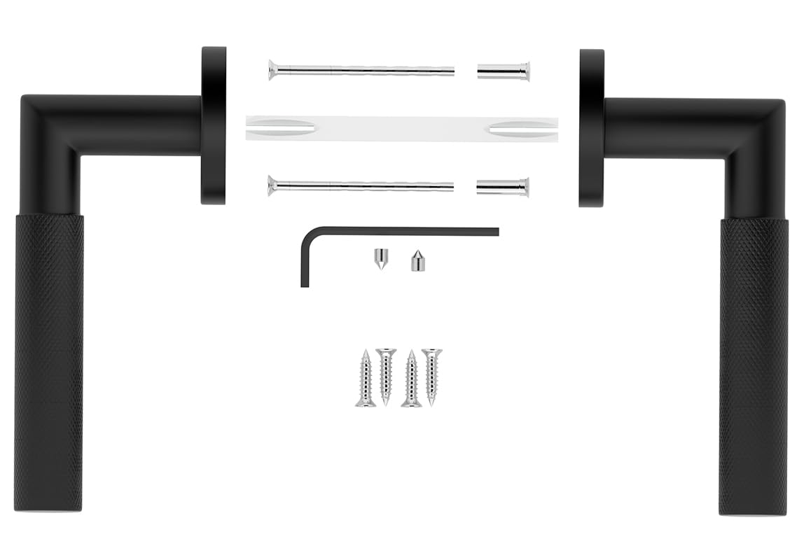 ERGO Line BAUHAUS Türbeschlag Edelstahl - Moderne Türgriffe Ohne Schlossrosette L-Form