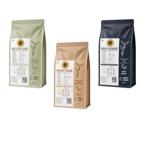 Image of Telaa 3-Pack Specialty Coffee Beans Combo, Light Medium & Dark Roast
