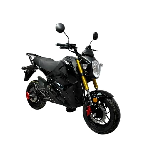 Venom E-Vader 2000W 72V Electric Motorcycle, 2KW Lead-Acid E-Bike, E-Motorcycle Street Legal Road Ready, Highbeam Lights, Daytime Running Lights, Three Speed Settings and Charger Included (Black)