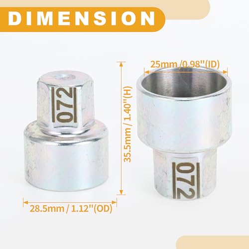 Image of Wheel Lock Lugnut - Car 072 Anti-theft Screw Nut Removal Key Socket - for BMW MINI COOPER Zinc Plated Alloy Steel Silver Tone - 1 Pc