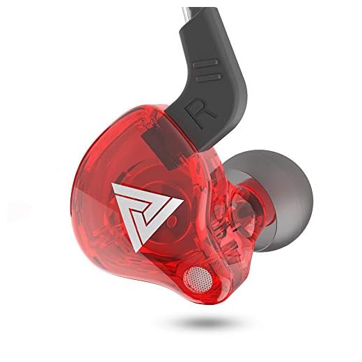 Fone QKZ AK6 - Retorno de palco, celular, estudo - Qualidade de som - Cor Vermelho