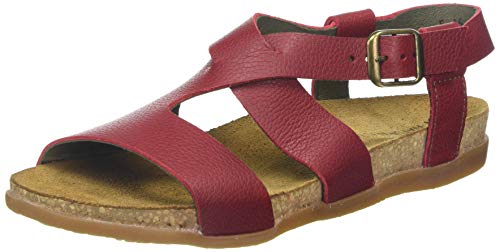El Naturalista NF46 Soft Grain Zumaia, Sandalias con Punta Abierta para Mujer, Rojo (Tibet), 40 EU