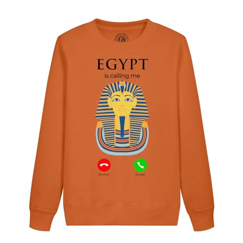 Sweatshirt enfant Egypt is Calling Me bleu marine en coton bio