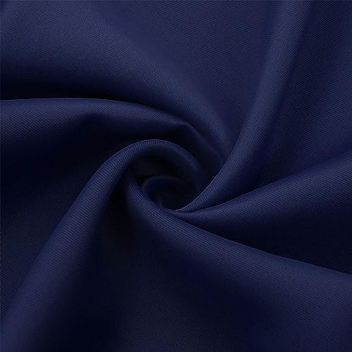 Image of DWCN Blackout Curtains for Bedroom Extra Wide 60 inch x 63 inch 2 Panels Navy Blue