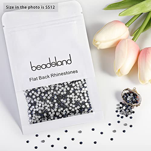 Image of Beadsland Flat Back Crystal Rhinestones,Montana, SS12, 1440pcs