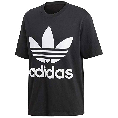 T-shirt adidas Trefoil homme noir coupe large pour masquer les imperfections