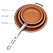 Saucepan 8/10/ 12 Inch Non- Stick Skillet Copper Frying Pan with Ceramic Coating Induction Cooking Frying Pan Oven Dishwasher Saucepan (Color : 8 inches Round) (10 inch 2.2mm lid) (10 Inches Round )