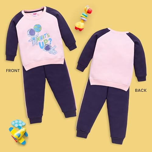 Image of LuvLap Baby Boys Full Sleeve Sweatshirt & Pyjama Set Pack of 1