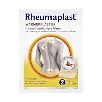 Rheumaplast Rheumaplast Wärmepflaster zur Linderung von Muskelschmerzen z.B. im unteren Rückenbereich, effektive und schnelle Wärmetherapie mit der Kraft der Chili, 1 x 2 Pflaster