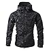 Camo Jacket Mens Jacket Winter with Hood Hunting Workout Fashion Zip Up Hoodie Men Bottomland Camouflage Multicolor Waterproof Rain Full Zip Mens Winter Coat Abrigos Para Hombres Multicolor M