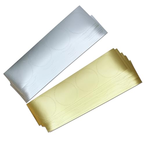 Infusion 2" Round Embossing Labels - for Use with Both 2" and 1-5/8" Embossers, Pack of 96, Gold