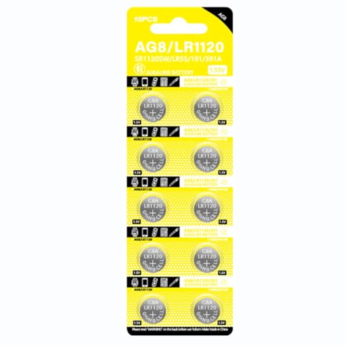 LR1120 Battery AG8 381A Alkaline Button Cell Watch (10 Pcs)