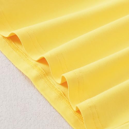 Image of Magic Park 12M-14Y Toddler Short Sleeve T-Shirt Girls Ruffle Blouse Kids Solid Color Tee Casual Tops Holiday Clothes