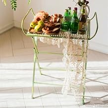 Outdoor Side Table, All Weather Patio Coffee Table Porch Table Outdoor Bistro Table Outdoor End Table Folding Picnic Table for Yard Garden Backyard Poolside