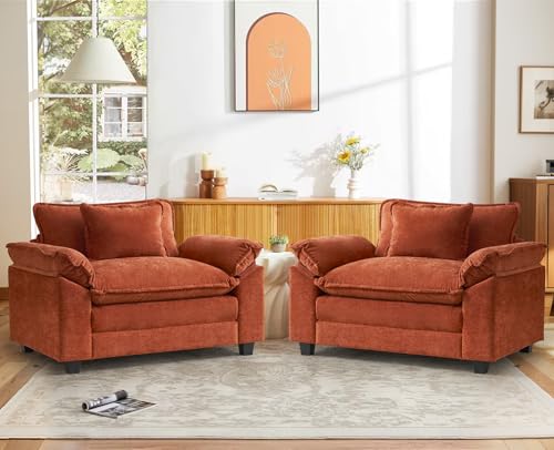 CDCASA Oversized Accent Chair, Chenille Comfy Cloud Sofa Chair with...