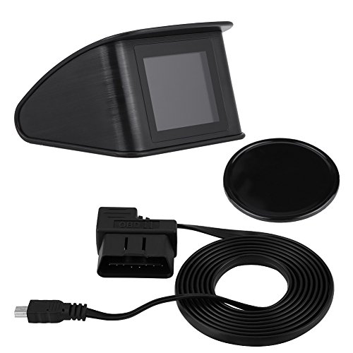 P10 Universal Car HUD with OBD2 Interface, Real-Time Speed RPM Fuel Consumption Display for 12V Vehicles