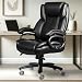 Indulgear 500lbs Big and Tall Office Chair with Gel Seat Cushion,Heavy Duty Office Chair for Heavy People, High Back Executive Computer Chair with Adjustable Lumbar Support, Dual Rubber Wheel