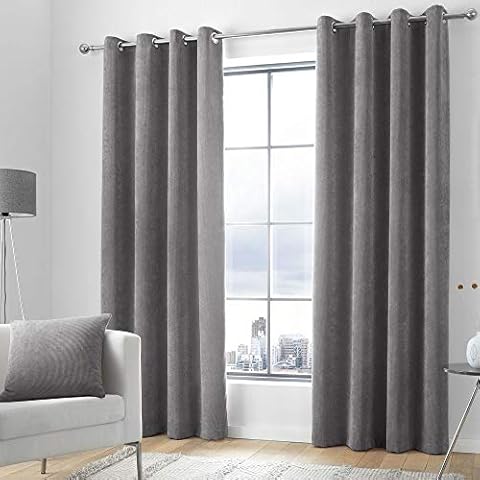 Curtina Kilbride Cord-Chenille Vorhänge mit Ösen Cover