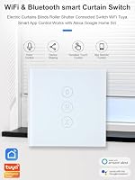 WLAN Rollladenschalter, 1 Stück Smart Rolladen Zeitschaltuhr, WLAN Jalousien Schalter mit prozentualer Steuerung, Smart Home Rolladensteuerung, Kompatibel mit Alexa, Google etc – Ansicht 2