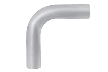 HPS AT90-300-CLR-475 6061 T6 Aluminum Elbow Pipe Tubing, 16 Gauge, 90 Degree Bend, 3" OD, 0.065" Wall Thickness, 4.75" Center Line Radius
