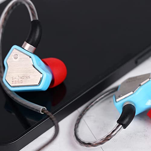Image of Concept Kart 7Hz Salnotes Zero Wired Iem Earphone, 10Mm Dynamic Driver | Metal Composite Diaphragm | Noise Isolation | In Ear Monitor Earbuds With Detachable Ofc Cable (Blue, Type C (Mic))
