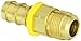 Anderson Metals Brass Push-On Hose Fitting, Connector, 3/8" Barb x 3/8" 45 Degree Flare