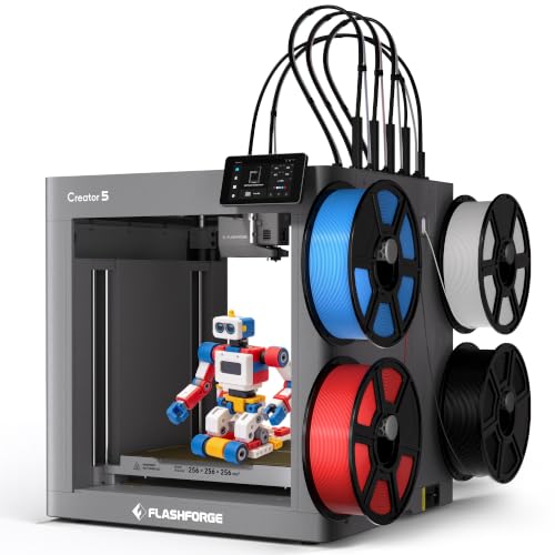 Flashforge Creator 5 3D Printer, CoreXY, 4-Head, Quick-Swap Nozzle