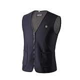 QEPOL Beheizte Weste, USB Lightweight 5V Charging Elektrisch beheizte Body Warmer Weste, waschbar Winter Warme Heizjacke Kleidung für Rückenschmerzen Outdoor Camping Wandern Angeln, Radfahren (XXXL)