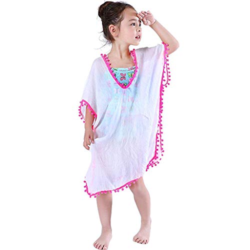 Preisvergleich Produktbild Pageantry Baby Mädchen Kinder Mädchen Ball Quaste Sonnenschirm Sonnenschutz Kleidung Bluse Badeset Blumen Mit UV-Schutz Kurzarm Lose Bademode Sonnenschirm