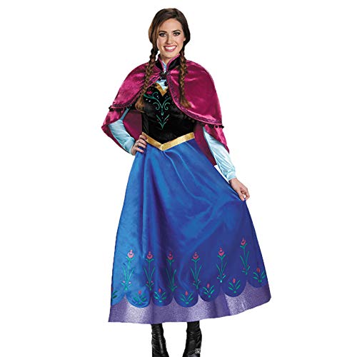 Fanstyle Frozen Robe Princesse Anna Cap Mascarade Cosplay Robe Aisha pour Adultes 2 pièces