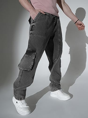Image of Hubberholme Men's Loose Fit Cargo Jogger Jeans