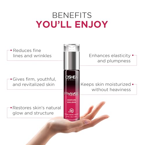 Image of Oshea Herbals PhytoAge Reversal Skin Moisturizing Emulsion For All Skin Types | Strengthens Skin & Boosts Moisture | Enriched with Panax Ginseng & Cyclopeptide-5 (Pack of 2) 100ml