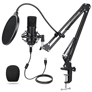 USB Mikrofon Kondensator Microphone Kit Nierencharakteristik Podcast mikrofon 192KHZ/24Bit Studio Cardioid…
