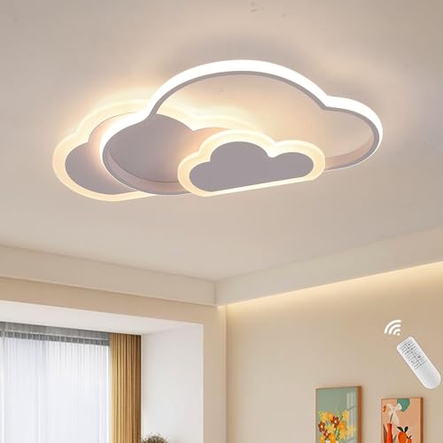 Plafonnier Creative Cloud Shape dimmable avec télécommande, plafonnier en acrylique encastré pour le couloir de la chambre du salon et la chambre des...