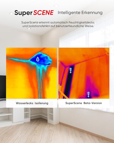 HIKMICRO Wärmebildkamera Mini2PlusV2 512 x 384 SuperIR, Manuell fokussierende Thermal Camera Kompatibel mit iOS und Android, 256 x 192 IR-Auflösung, 25Hz, USB-C/Lightning(unterstützt iPhone 15/16)