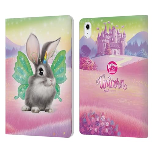 Carcasa de cuero tipo libro para iPad Air 2020 con diseño de conejo unicornio Animal Club