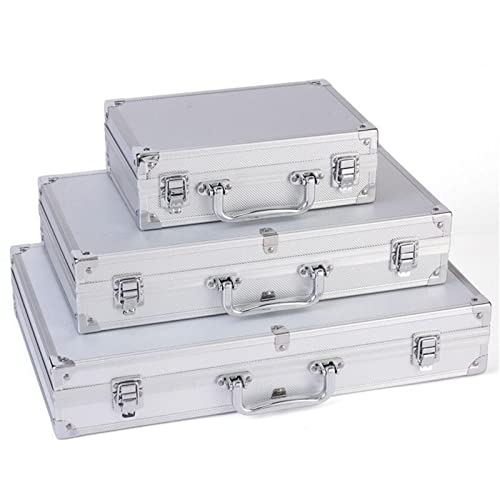 Caixa de ferramentas de liga de alumínio Mala de uso doméstico Estojo de exibição de instrumentos Ca