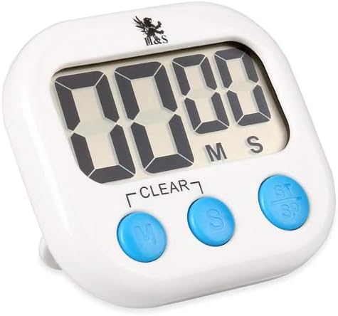 H&S Kitchen Timer - Kitchen Timers for Cooking - Digital Countdown Cooking Timer Clock with Magnetic Back - Stand Up or Hang - Cook Your Food Perfectly - Electronic Oven Clock