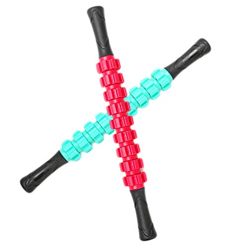 Healifty Rolo de massa muscular portátil de tecido profundo massagem corporal para pernas, pescoço,