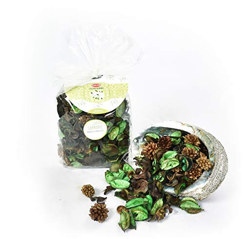 Image of HEM Jasmine Potpourri | Calming Floral Fragrance for Home Decor, Room Freshener & Mood Uplift | Perfect for Relaxation & Elegance | Natural Dried Leaves for Long-Lasting Aroma | 100g