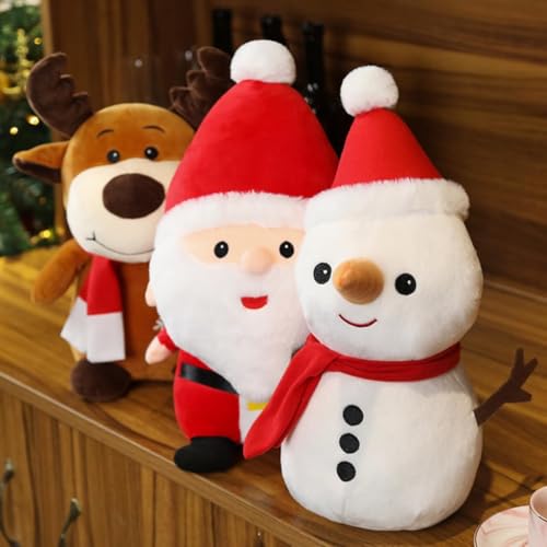 Image of Snowman Soft Toy 28cm - Soft Plush Stuffed Toy for Kids & Girlfriend, Soft Toy for Kids - Birthday Gift for Girls, Plush Toy Big Cuddly Hugging Bear, Gifts for Christmas Day