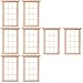DOITOOL 8PCS Dollhouse Windows 1: 12 Scale Miniature Dollhouse Furniture Window Frame Model Dollhouse Furniture DIY Dollhouse Bedroom Accessories