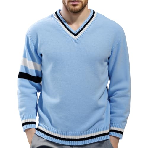 Chaqueta deportiva monocolor de corte ajustado estilo Y2K con cuello en V para hombre