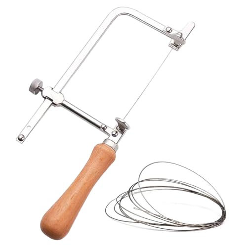 1PC Coping Saw Steel Frame with 0.5mm diamond wire saw used as a multifunctional manual tool for cutting marble wood jade and ceramics glass (Copping Saw+Wire 0.55mm)