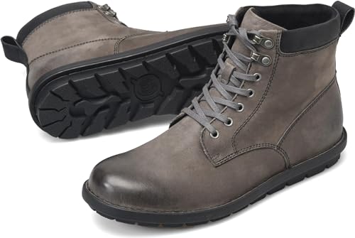 BORN Men's Sean Leather Boots, (Grey) (us_footwear_size_system, adult, men, numeric, medium, numeric_10)