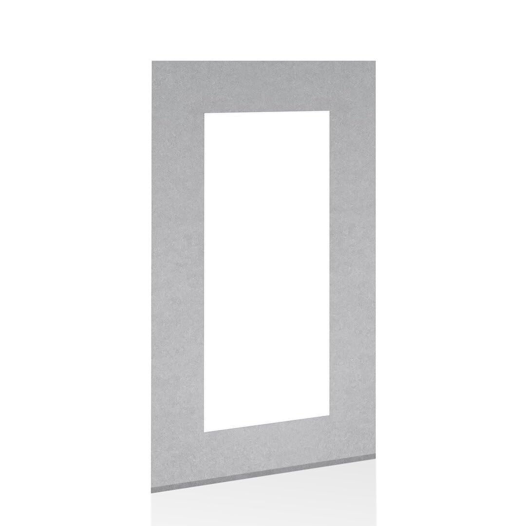Procut Global 16x9" Silver Picture Mounts to Fit 12x5" Aperture - Precision Cut Cardboard Photo Mount - Ideal for Frames, Prints, Artwork & Certificates - Sizes & Colours Available โ image 1